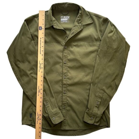 KUIU Antero Wicking Makspec Toray Green Long Sleeve Button Down Shirt Size M - Picture 5 of 7
